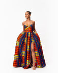 RONKE African print Maxi Infinity dress