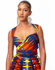 RONKE African print Maxi Infinity dress