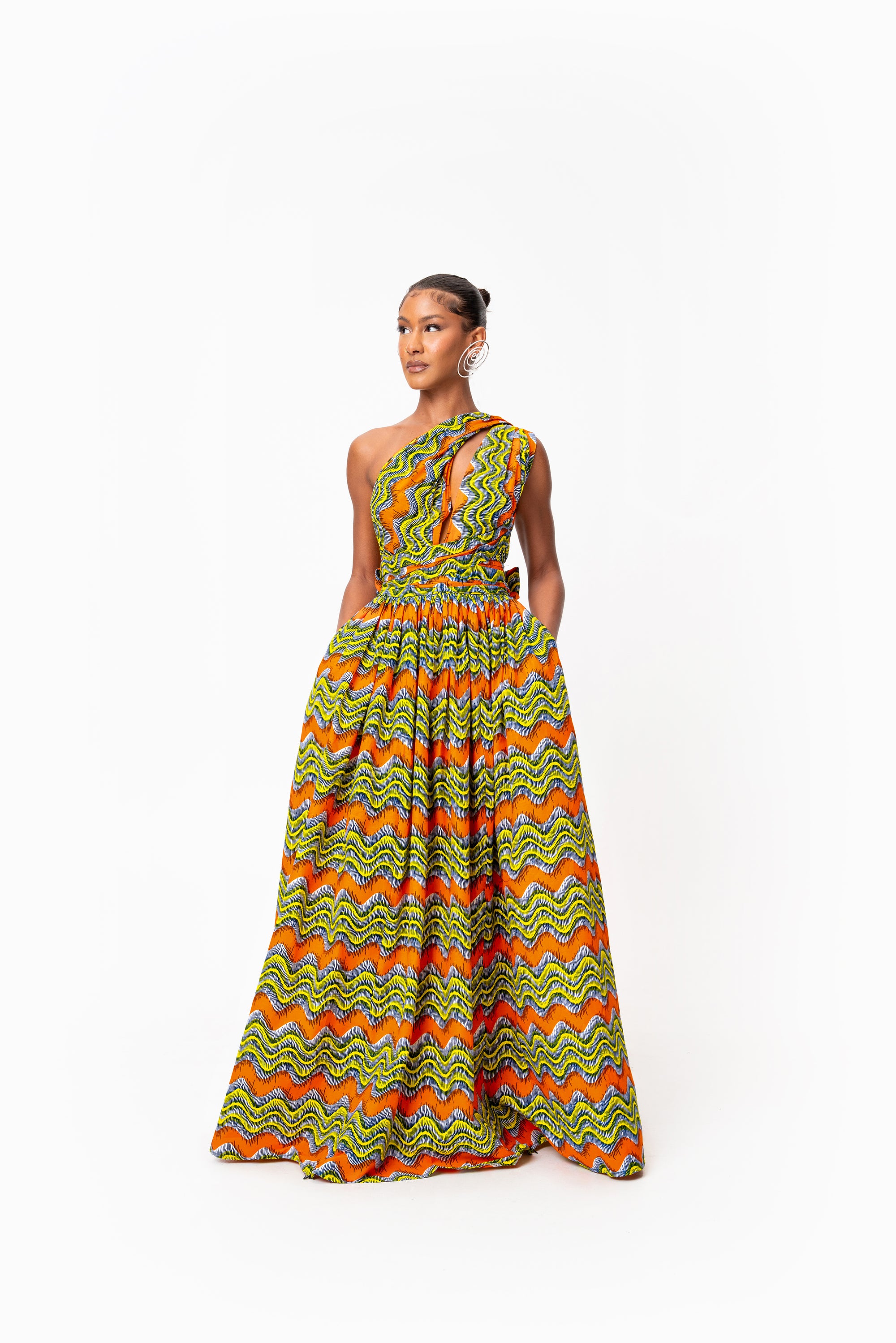 TANI African print Maxi Infinity dress