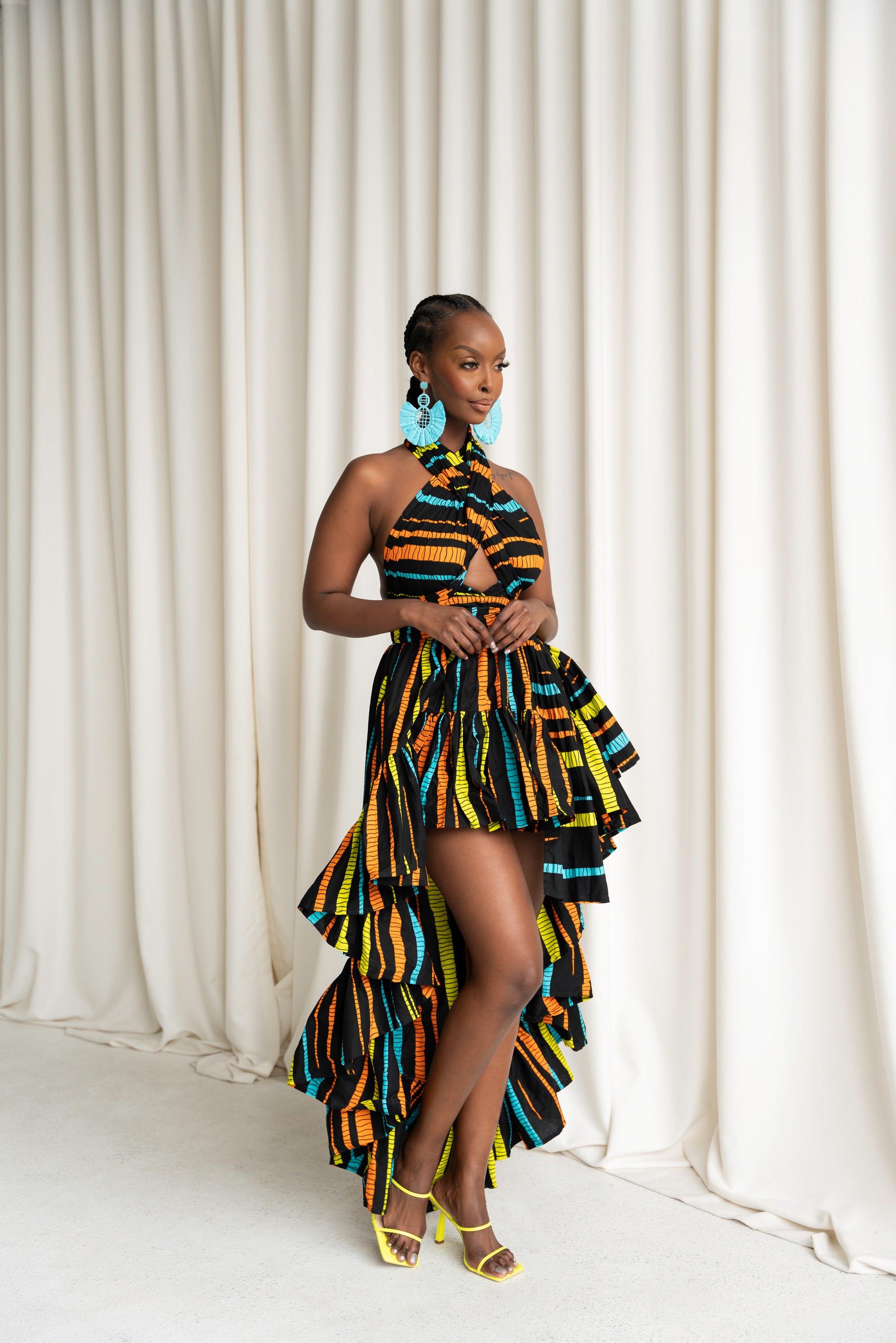 DELE African Print Hi-low Infinity Dress