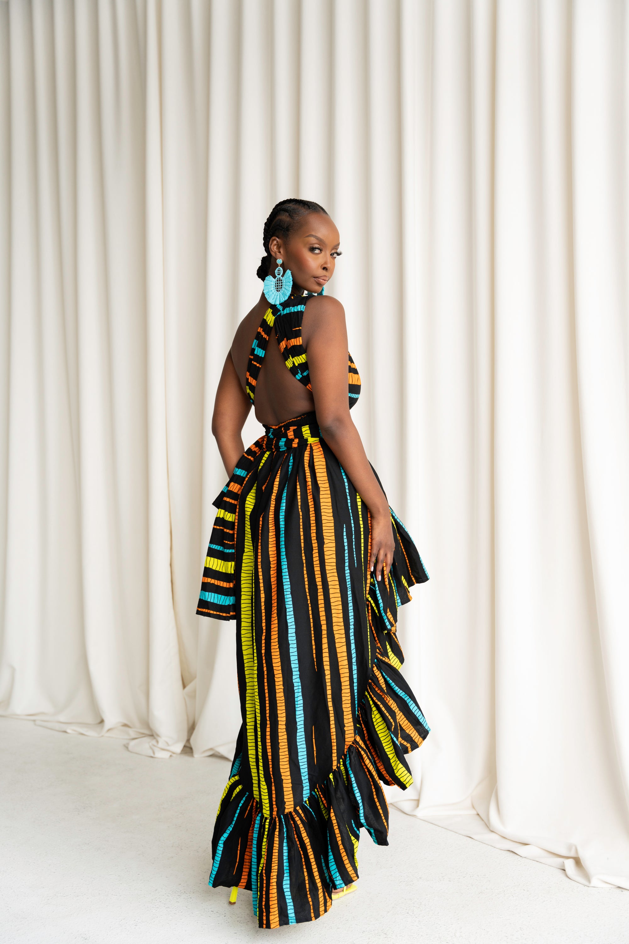 DELE African Print Hi-low Infinity Dress