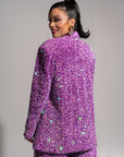 LIZA Sequin Blazer in ALEXANDRITE