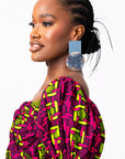 WUNMI African Print Off-shoulder Puffy Sleeve Mini Dress