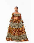 HANI African Print Maxi Skirt