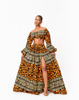 HANI African Print Maxi Skirt