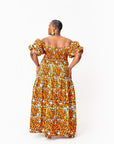 OTTI African print smocked body maxi dress