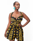 MAKENA African Print Infinity Romper