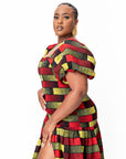 NAYA African print smocked body maxi dress