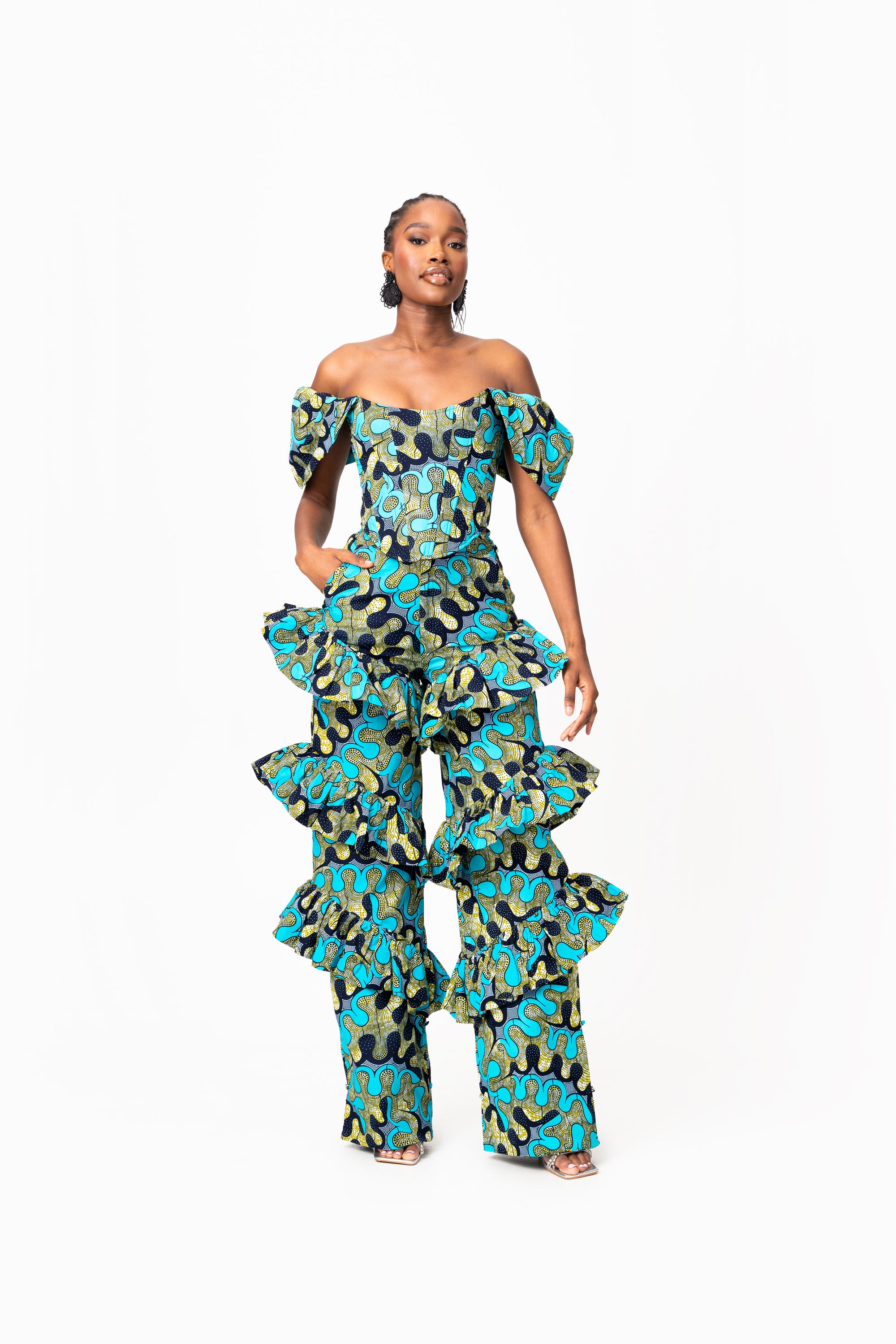 BADE African Print Corset Top