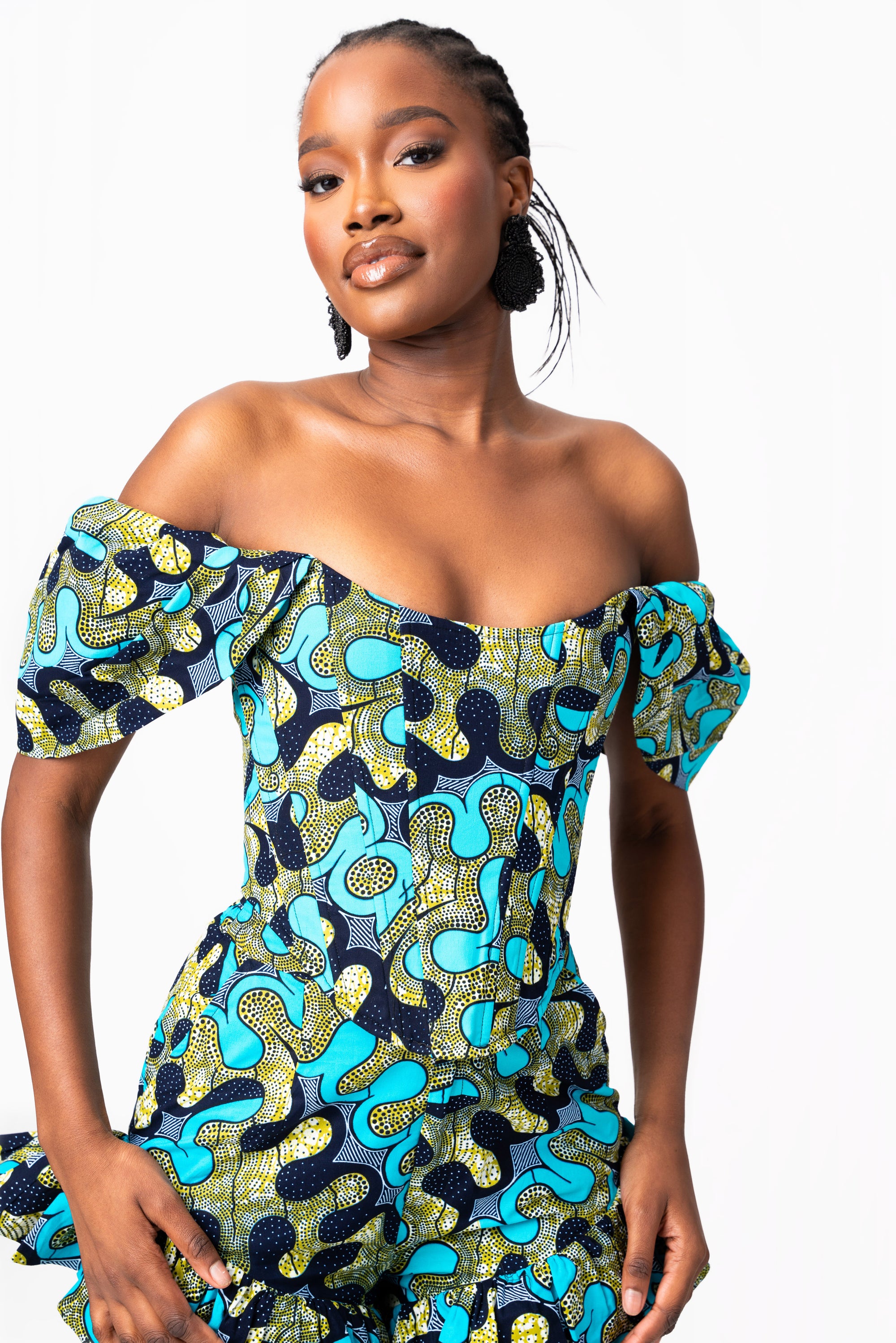 BADE African Print Corset Top