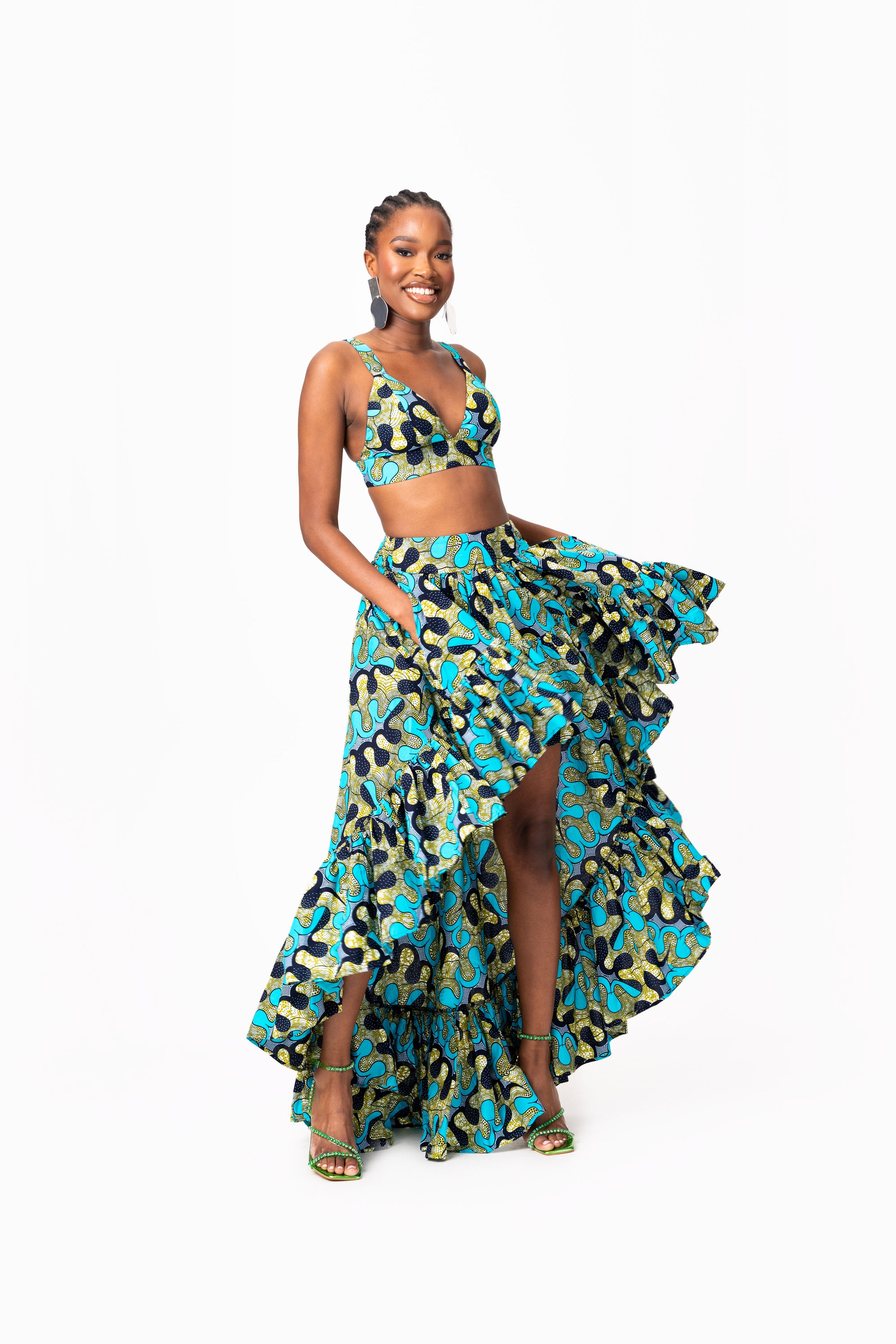 BADE African Print Bra Top