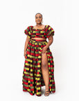 NAYA Tiered African Print Maxi Skirt