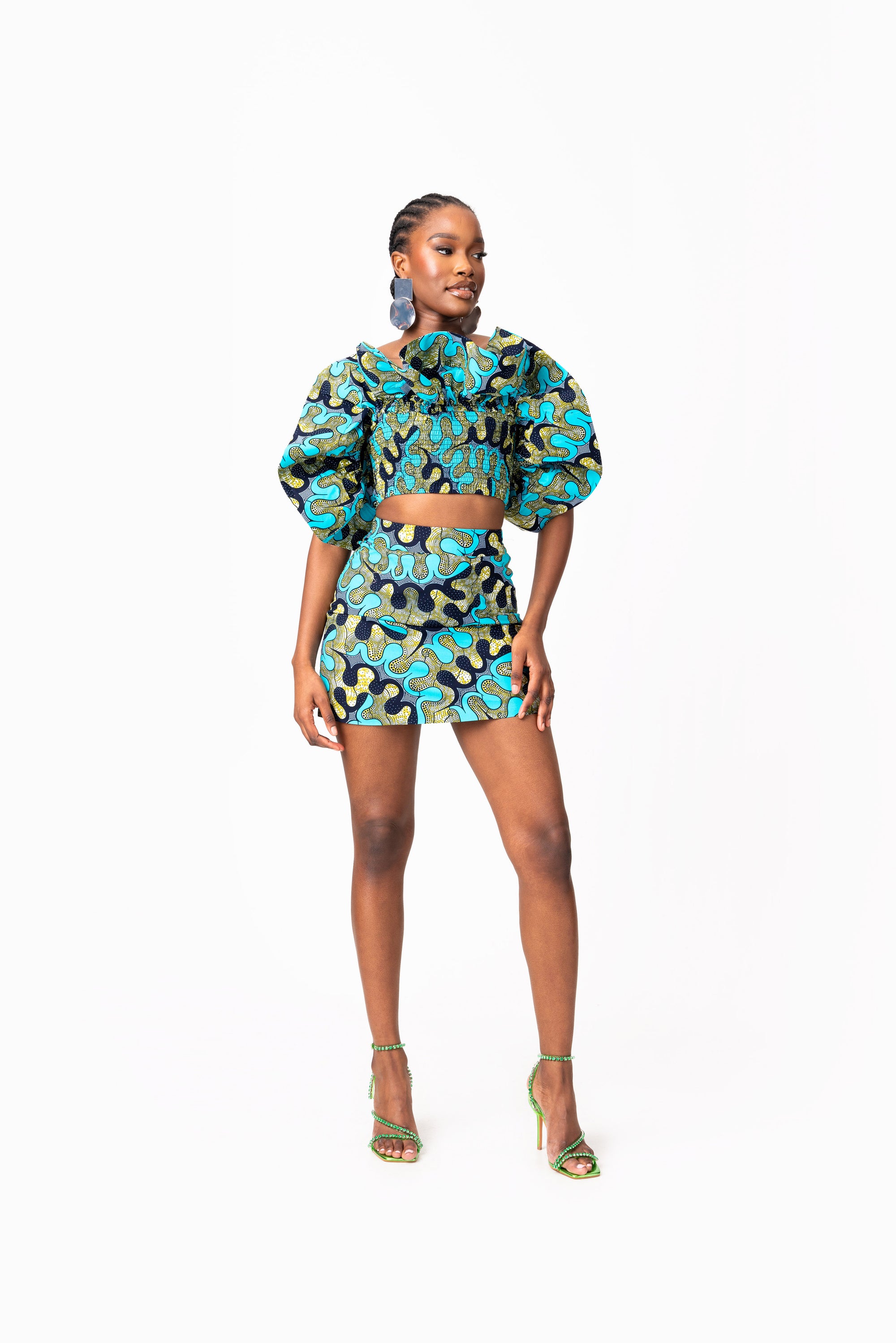 BADE African Print Mini Skirt