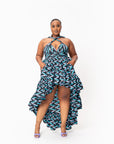 LINA African Print Hi-low Infinity Dress