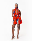 TALIA African Print Infinity Romper