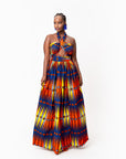 RONKE African print Maxi Infinity dress