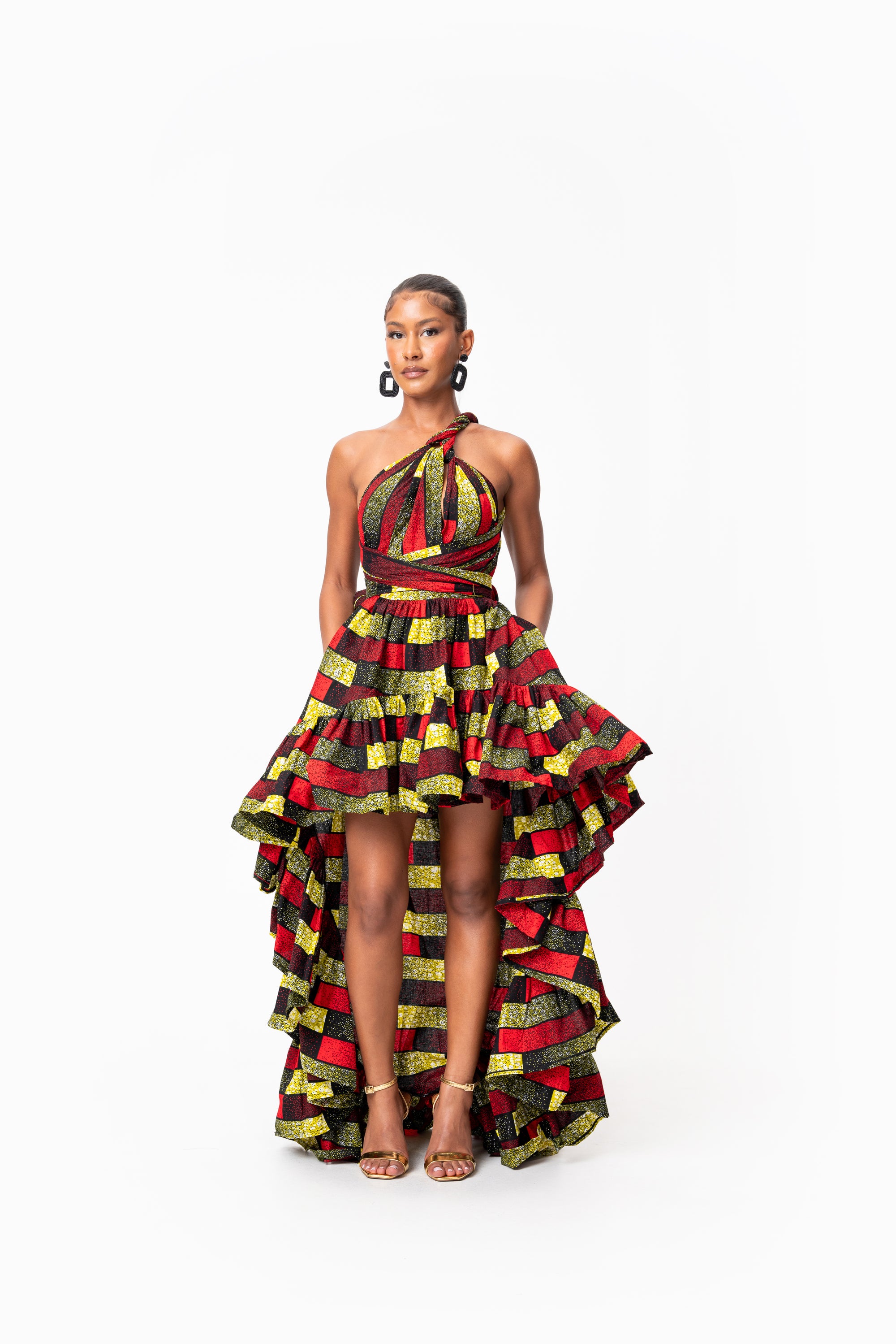 NAYA African Print Hi-low Infinity Dress