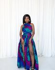 ZURI African print Maxi Infinity dress